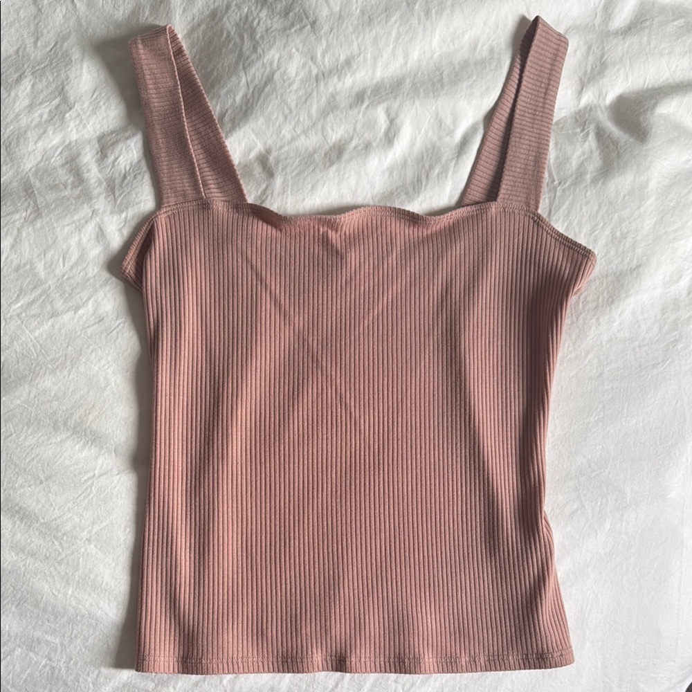 Reformation Pink Ribbed Women's tank